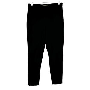 Everlane The Side-Zip Black Flat Front  Cotton Stretch Ankle Crop Pants Women 4